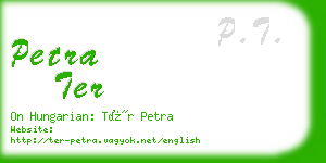 petra ter business card